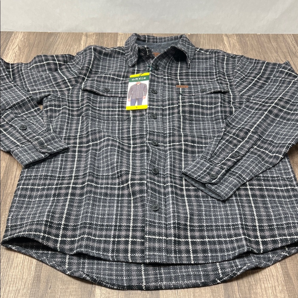 Orvis Black and White Plaid Men's Shirt